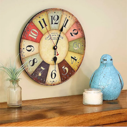 Horloge Murale Vintage | Design Rustique Campagne