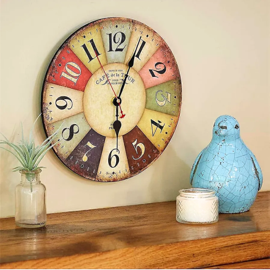 Horloge Murale Vintage | Design Rustique Campagne
