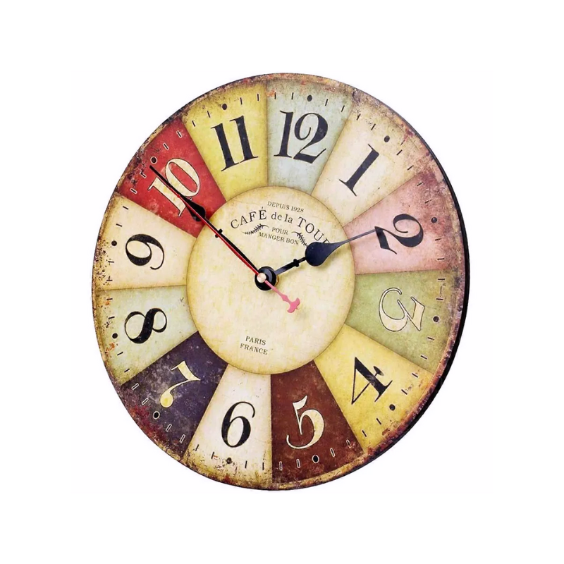 Horloge Murale Vintage | Design Rustique Campagne