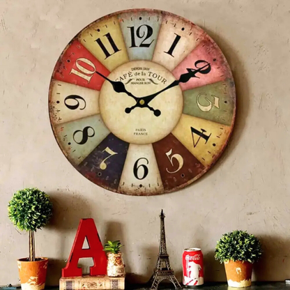 Horloge Murale Vintage | Design Rustique Campagne